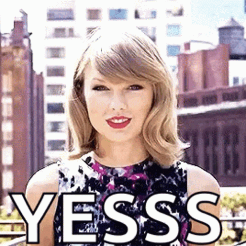 Taylow Swift Yessss While Smiling GIF