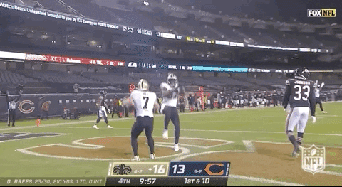Taysom Hill Celebratory Bump With Groupmates GIF