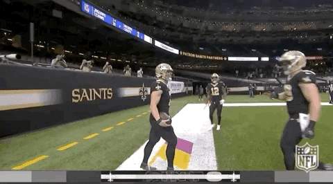Taysom Hill Chest Bump With Josh Hill GIF
