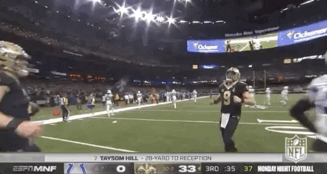 Taysom Hill Embracing Drew Brees GIF