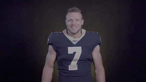 Taysom Hill Flexing His Biceps GIF