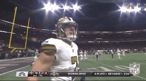 Taysom Hill Hyping Up The Crowd GIF