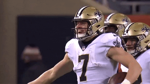 Taysom Hill Low Five With Drew Brees GIF