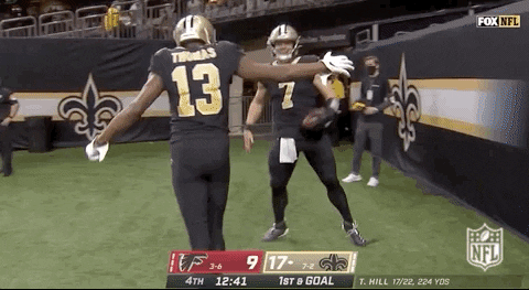 Taysom Hill Michael Thomas And Emmanuel Sanders GIF