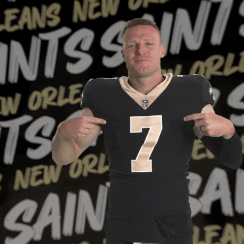 Taysom Hill Pointing At His Number GIF