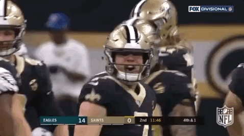 Taysom Hill Rejoicing With Teammates GIF
