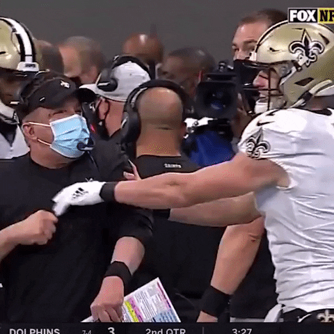 Taysom Hill With New Orleans Saints Coach GIF