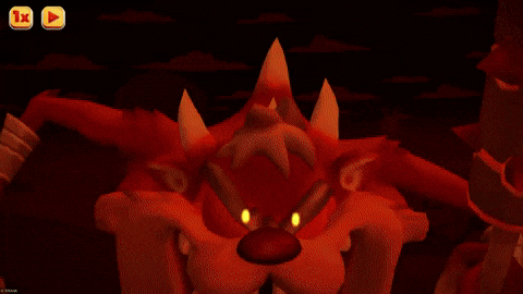 Tazmanian Devil's Fire Tornado GIF