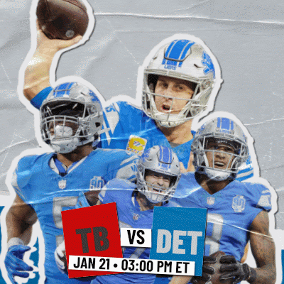 TB vs DET Football Game Poster