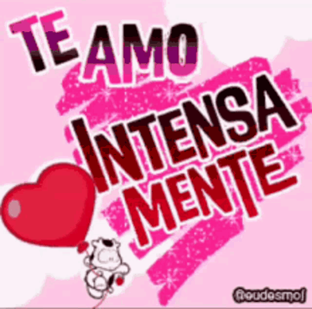 Te Amo Cow Balloon Heart Intense Love GIF