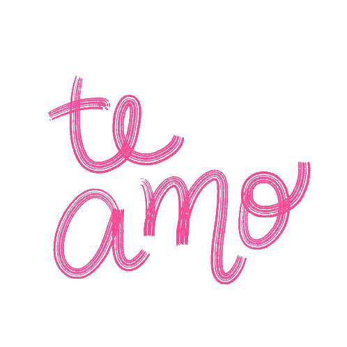 Te Amo in Pink Letters