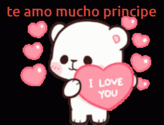 Te Amo Love You My Prince Peach Bear GIF 