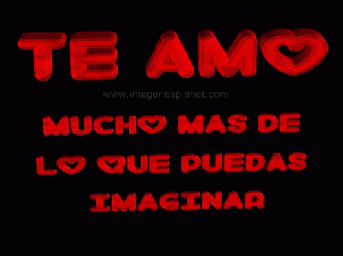 Te Amo Mucho Mas De Lo Que Puedas Imaginar Red Letters Black Background