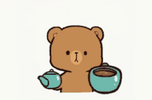 Cute Bear Pouring Tea GIF