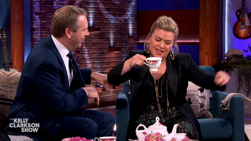 Tea Party Kelly Clarkson Show GIF