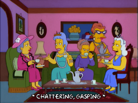Tea Party The Simpsons Ladies GIF