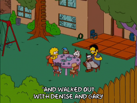 Tea Party The Simpsons Lisa And Artie Ziff GIF