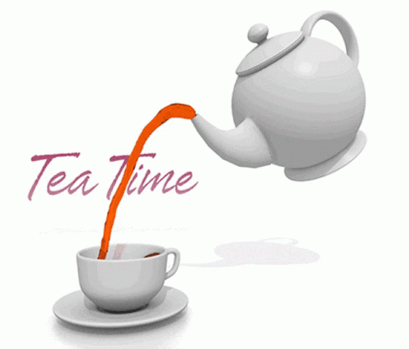 Tea Time Pouring Animation GIF