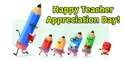 Teacher Appreciation Day Card With Pencils GIF