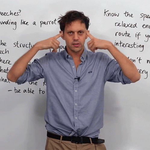Teacher Benjamin Thinking GIF