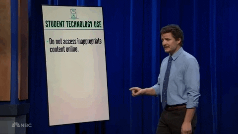 Teacher Pedro Pascal Eating Sandwich GIF