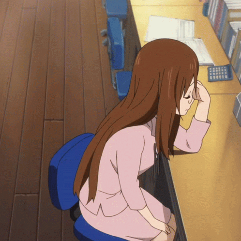Teacher Sawako Yamanaka Tired Anime GIF