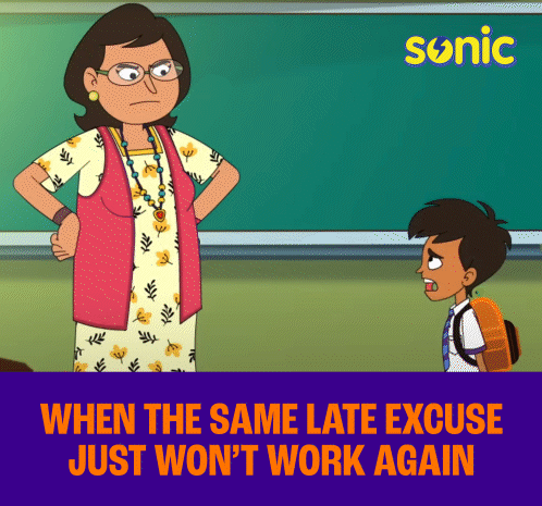 Teacher Talking to Boy About Late Excuse