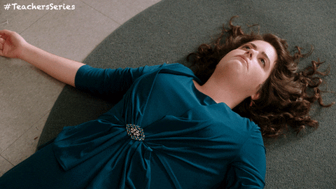 Teacher Tired Cate Freedman Lying On The Floor GIF
