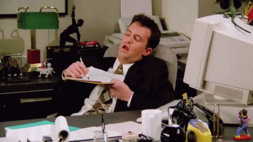 Teacher Tired Friends Chandler Bing GIF
