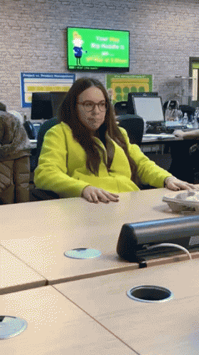 Teacher Tired Woman Sliding Off Her Chair GIF