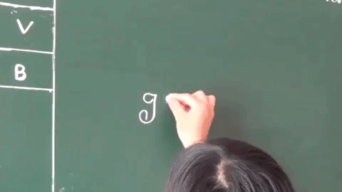 Teacher Writes On The Chalkboard GIF