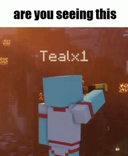 Teal Bot Shy GIF