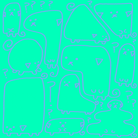 Teal Cartoon Drawings GIF