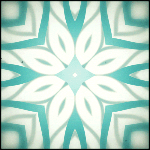 Teal Kaleidoscope Pattern GIF