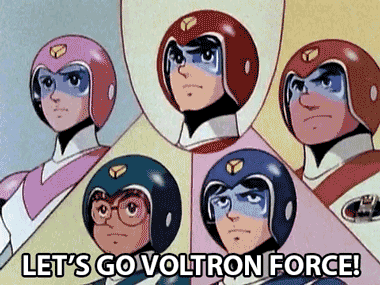 Team Awesome Let's Go Voltron Force GIF