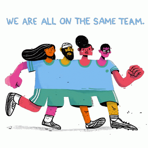 Team Building Animated All In The Same Team GIF