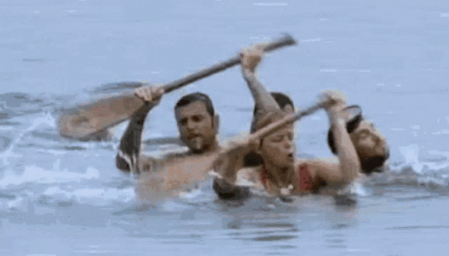 Team Building Paddle Harder GIF