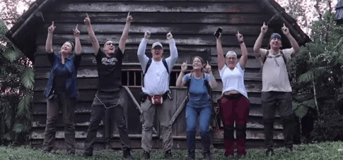 Team Building Synchronized Jump GIF