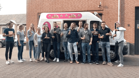 Team Celebration With Party Popper GIF