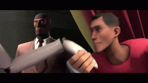 Team Fortress 2 Scout With Dummy GIF