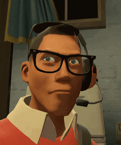 Team Fortress Character Scout Doing The Rock Eyebrow Meme GIF