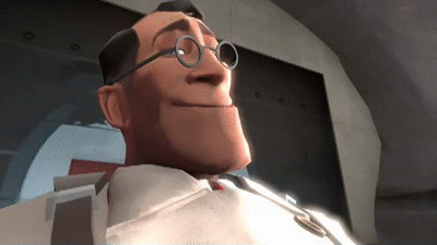 Team Fortress Gray Man Eyebrows Moving GIF