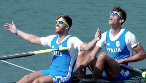 Team Italy Row The Boat And Won Third Place GIF