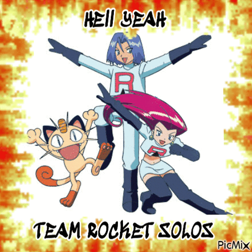 Team Rocket Solo Poster with Cat