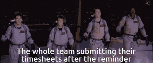 Team Submitting The Timecard After A Reminder GIF