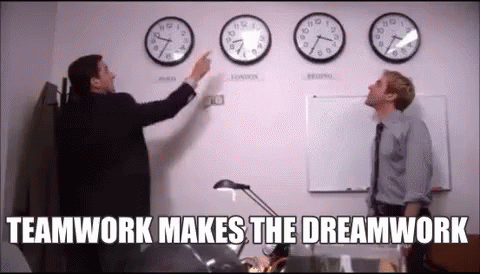 The Office Team Work Makes The Dream Work GIF