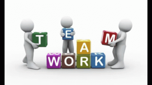 3d People Building Team Work Blocks GIF