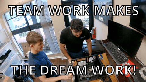 Teamwork Makes The Dream Work Dream Team GIF