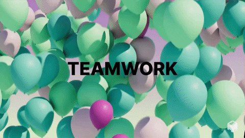 Teamwork Makes The Dream Work Happy High Five GIF