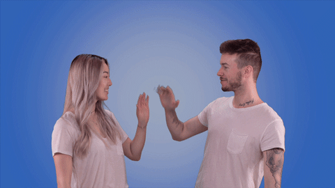 Teamwork Makes The Dream Work High Five Partners GIF